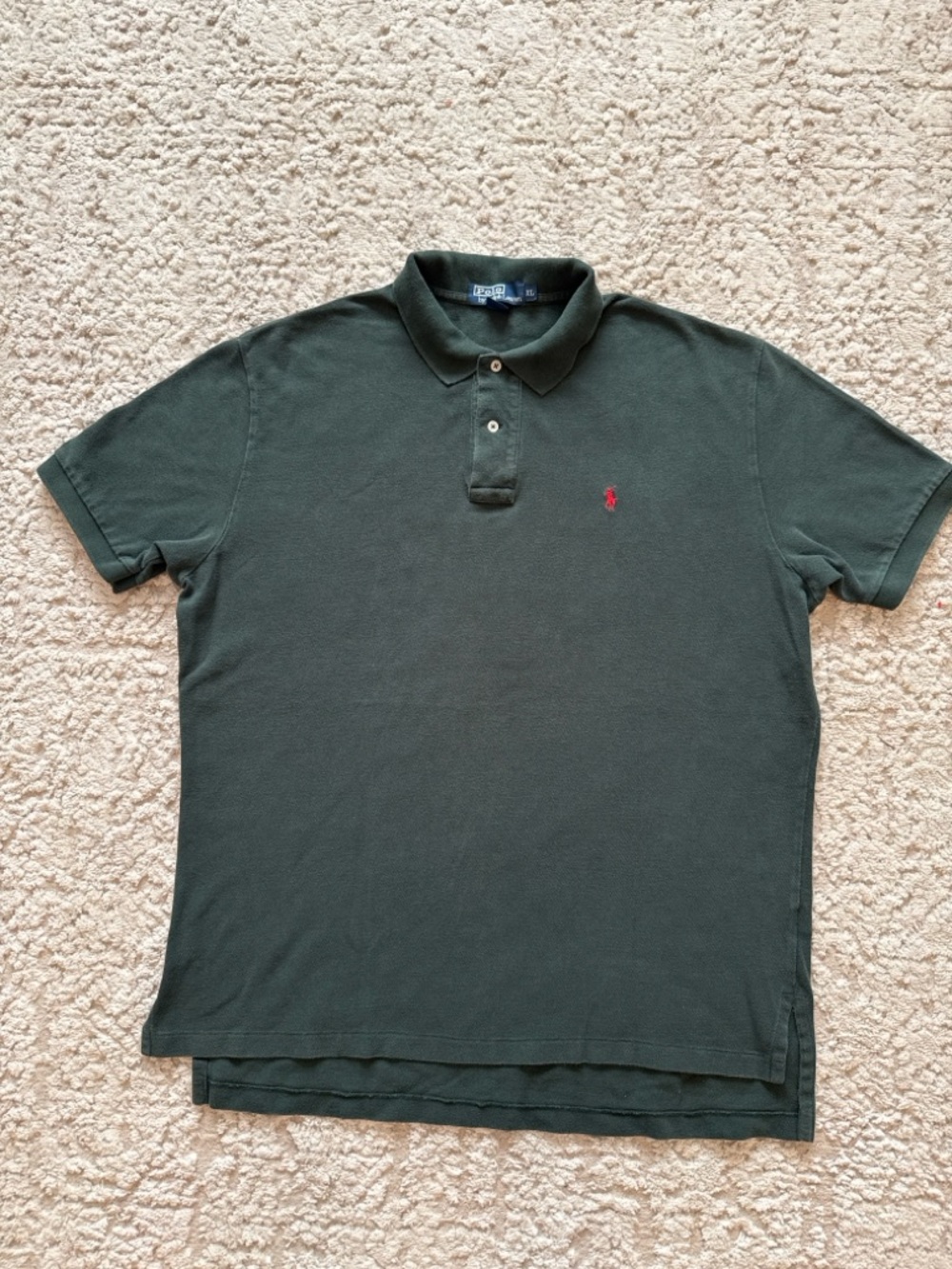 Classic Polo by Ralph Lauren Dark/Hunter Green Polo with Red Pony - Picture 2 of 4